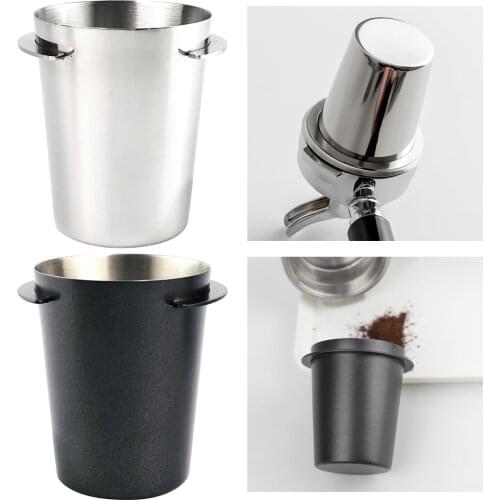 51mm Stainless Steel Dosing Cup Coffee Sniffing Mug Powder Feeder Fit Espresso Machine Portafilter Coffee Tamper Powder