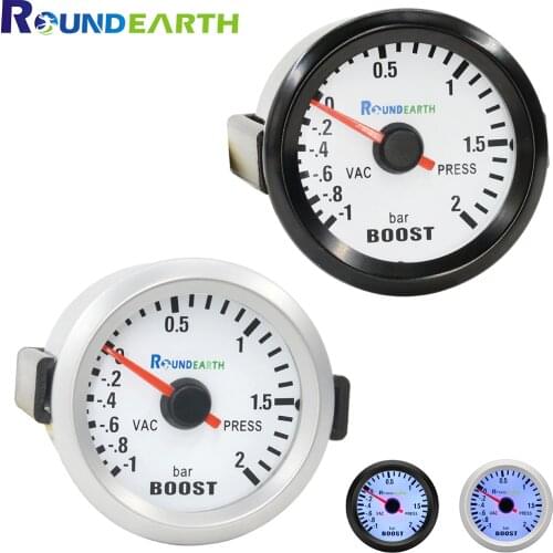 Round Earth 52mm Auto Car Turbo Pressure gauge pointer car modification Meter boost gauge vacuum Bar Press Gauge pods