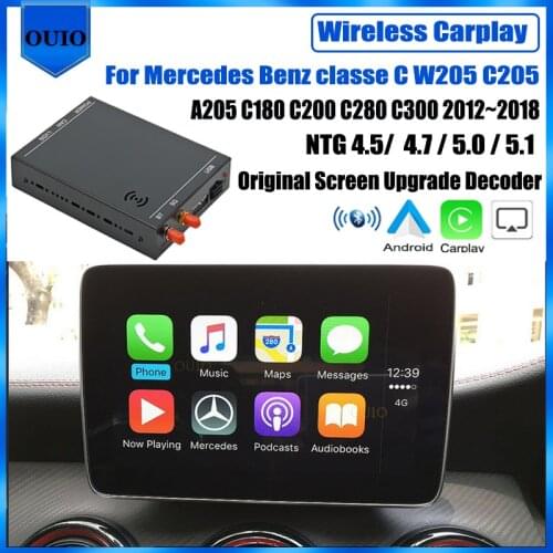 Wireless Carplay Android Carlief / For Mercedes Benz classe C W205 C205 A205 C180 C200 C280 C300 Rear camera Interface Adapte