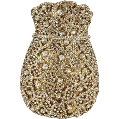 Boutique De FGG POUCH MONEY BAGS Multicolored Women Crystal Evening Clutch Bag Wedding Party Cocktail Rhinestone Handbags Purses