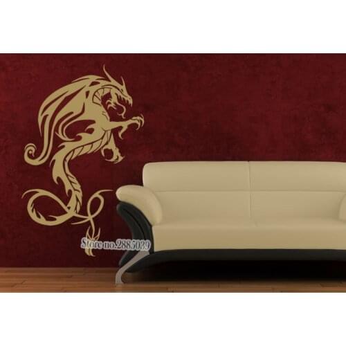 Chinese Style Home Decor Asian Dragon Wall Sticker Adhesive Removable PVC Material Design Wall Decal For Living Room Mural LA400