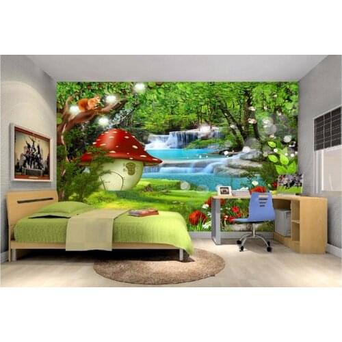Custom photo 3d wallpaper mural Dreamy forest children room decoration painting 3d wall murals wallpaper for walls 3 d