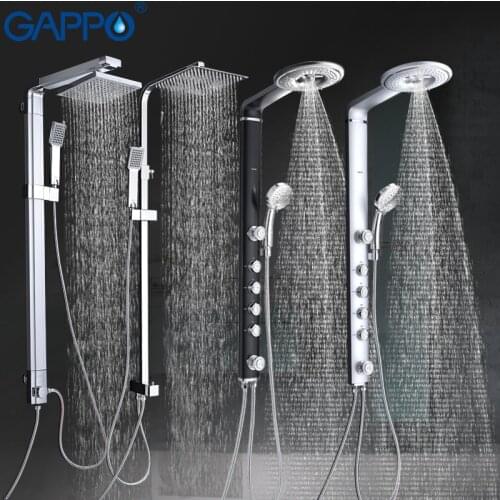 GAPPO bath shower faucets set bathroom shower tap wall mounted faucet mixer wall shower set Waterfall Massage big shower mixer
