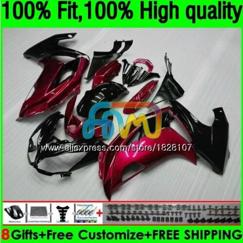 Injection For KAWASAKI Bodys 650R ER-6F ER6 F ER 6F 156BS.80 ER6F 12 13 14 15 16 2012 2013 2014 2015 2016 Fairings Metal red hot