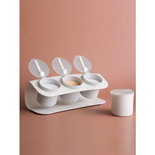 Seasoning Box Household Kitchen Seasoning Jar Gourmet Powder Sugar and Salt Shaker Combination Set Nordic Seasoning Jar with Lid