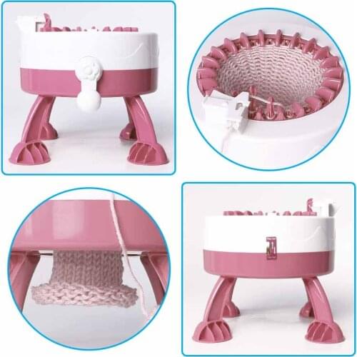 Pretend Play 22 Needles Handmade Wool Knitting Machine DIY Toy Scarf Sweater For Adult Childrens Hat Socks Lazy Man Artifact