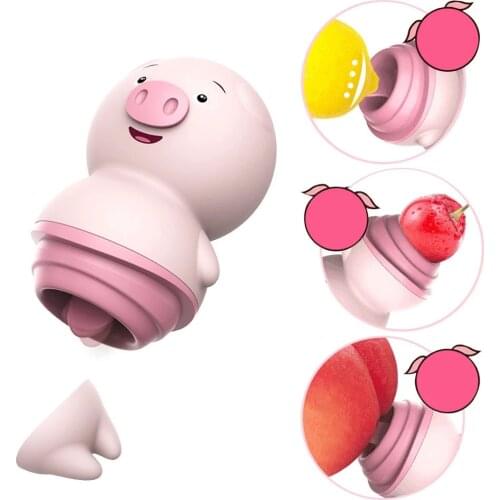 Cute Pink Pig Tongue Licking Vibrator Sex Toy for Women Adult Erotic Toys10 Mode Clitoris Nipple Massage Vagina Balls