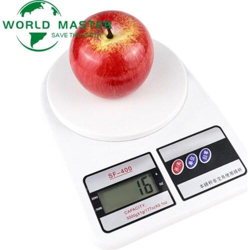 World Master 10kg/1g LCD Display Multi-Function Digital Food Kitchen Scale Stainless Steel Weighing Scale Cooking Tools Balance