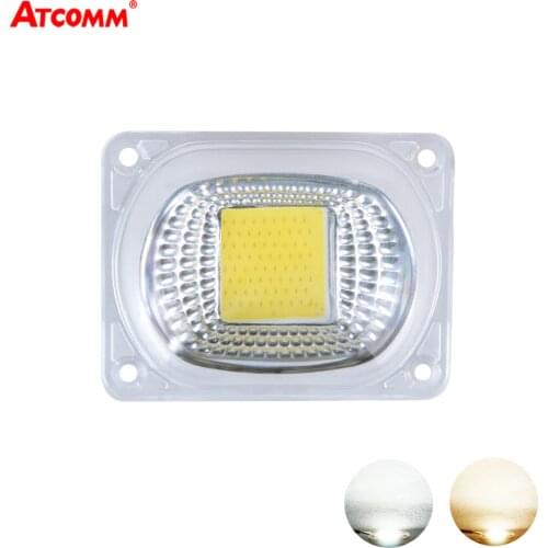COB LED Chip Lamp With Lamp Cover Lens Reflector 20W 30W 50W 110V 220V LED Diode Array Light Matrix