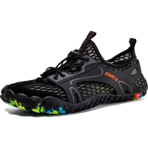 Summer 2021Mens Shoes Water Lightwight Barefoot Waterproof Trekking Slip On Upstean Shoes Men Quick Dry Aqua Shoes Big Size1928