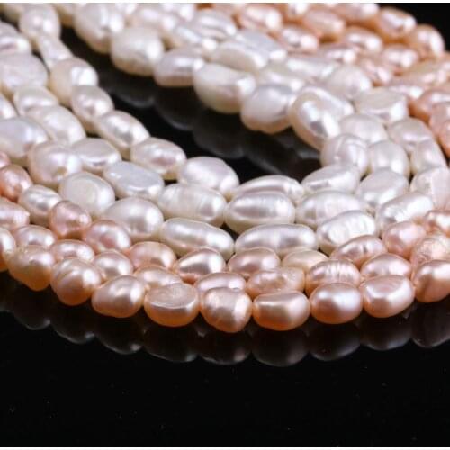 Natural Freshwater Pearl Irregular White / Pink For Making Necklaces Bracelets And Earrings 4-5mm