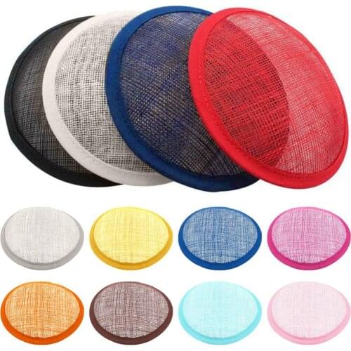 2021 New Women Sinamay Cocktail Hat Fascinator Round Base Millinery DIY Craft Accessory