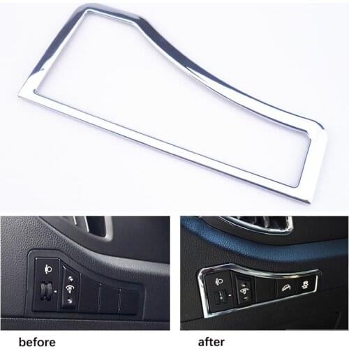 NEW Car Accessories ABS Chrome Inner Head Light Lamp Switch Cover Trim For Kia Sportage R 2010-2015 car styling