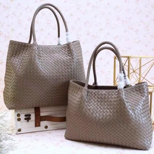 Genuine Leather Woven Leather Handbags Womens Handbags Handbags Luxury Leather Shoulder Bags 2020 New, Minimalist Style New
