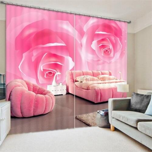 Customized Lavender Luxury 3D Blackout Window Curtain Drapes For Living room Bed room Hotel Wall Tapestry Cortinas