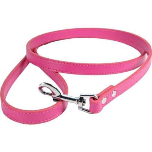 Fashion Pu Leather Dog Leash Pet Walking Leads For Collars Harnesses Small Pet Puppy Dog Supplies 9 Colors S/M