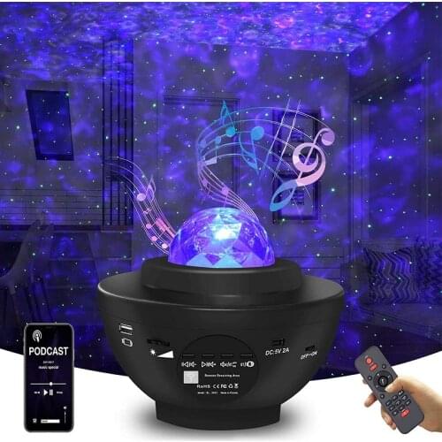 Atotalof Galaxy Starry Sky Porjectors Star Projector Night Light Decoration Rotate Blueteeth USB Music Player Night Lamp