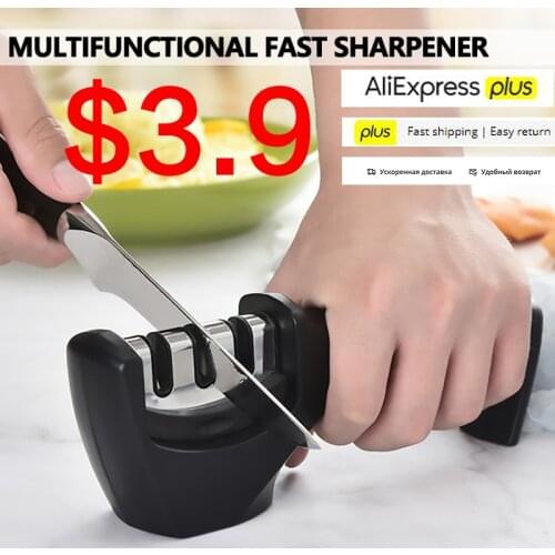 Professional knife sharpener 3 Stages diamond Tungsten steel ceramics scissors sharpener tools Sharpening Stone knives Grinder