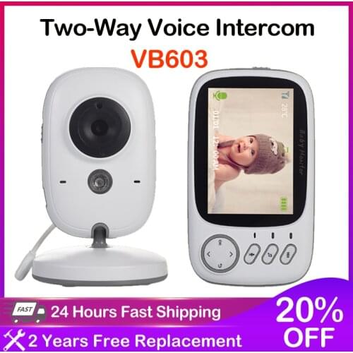 Baby Monitor Wireless 3.2 inch LCD IR Night Vision 2 way Talk 8 Lullabie Temperature monitor video nanny radio baby camera VB603