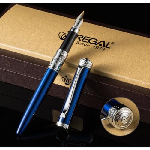 Regal Prince Commemoration Collection Fountain Pen, Germany Iridium Medium Nib Business Graduation Gift Pen Noble Blue Color