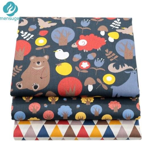 Fabric Meters Cartoon Cotton Fabric for Baby Crib Bedding Pillows Blanket Cushions DIY Sewing Material Patchwork Quilting Fabric