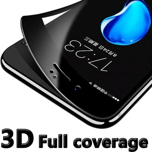 3D Full Covered Tempered Glass Screen Protector Film for iPhone 6 6S 7 8 Plus 9H HD Soft edge carbon fiber Protective glass