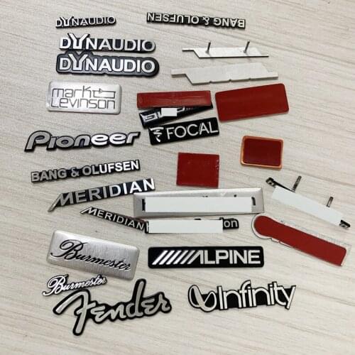 100-200pcs for Dynaudio !JBL FOCAL harman/kardon MERIDIAN Fender Hi-Fi Speaker audio Speaker Badge stereo Emblem sticker stying