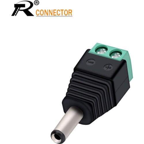3pcs 12V 2.1 x 5.5mm DC Power Male Plug Jack Terminals Adapter Connector for CCTV single color LED Light CCTV