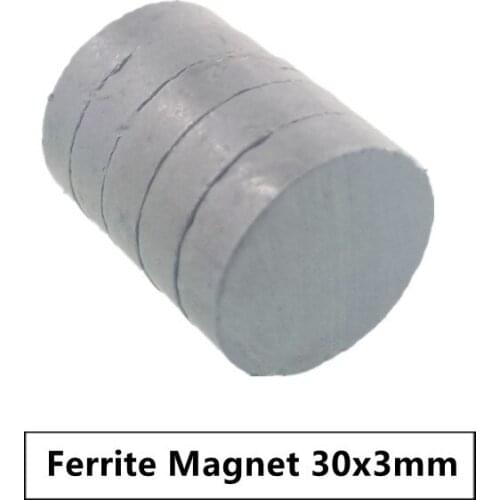 50pcs/lot Y30 disk Ferrite Magnet 30*3 mm Permanent magnet 30mm x 3mm Black Round Speaker 30x3 mm