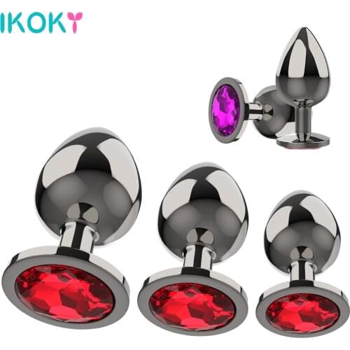 Smooth Metal Anal Plug Prostate Massager Dildo 3pcs/Set for Women/Men Gay Anal Beads Adult Products Anus Stimulator