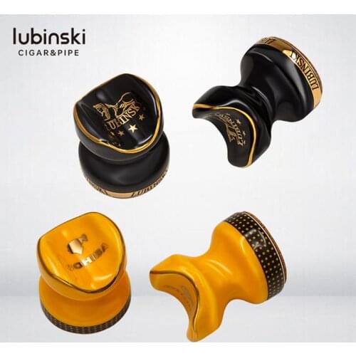 COHIBA 2 pcs Cigar Ashtray Ceramic Pocket Tobacco Holder Cigar Rest Cigarette Travel Cigar Portable Stand Holder Smoking Tool