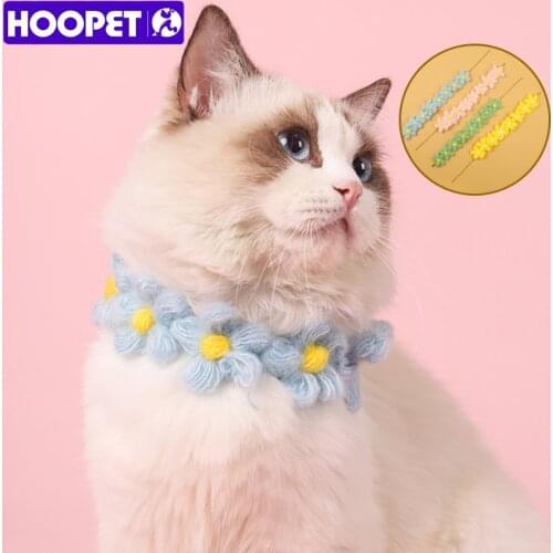 HOOPET Cat Collar Flower Small Dog Bow Tie Cute Puppy Neck Decoration Pet Necklace