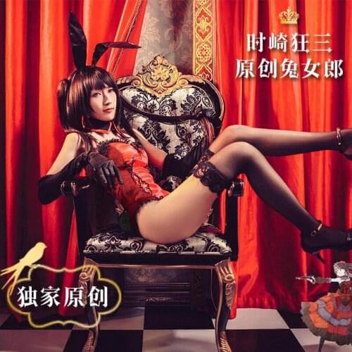 Anime Date A Live Tokisaki Kurumi Cosplay Costumes Hot Sexy Red Bunny Outfit Female Jumpsuit/Bikini S-XL In Stock Quality Goods