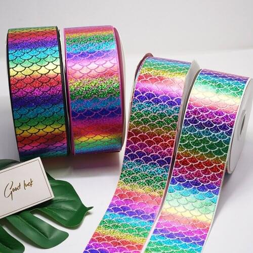 3" 75mm Easter Foil Printed Ribbon Colorful Foil Feather DIY Hairbows Accessories Handmade Materials Gift Wrapping Tape