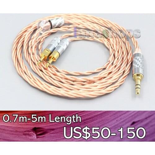 LN007168 Silver Plated OCC Shielding Coaxial Earphone Cable For Sennheiser HD700 Headphone Headset