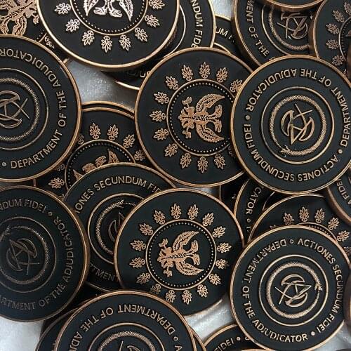 JOHN WICK 3 Adjudicator Medallion Cosplay Coin Blood Oath Marker Continental Hotel Keanu Reeves Props Actiones Secundum Fidei