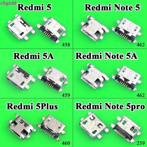 Cltgxdd 5pcs 10pcs Micro USB for Xiaomi Redmi NOTE 5 5A 5pro Redmi 5 5A 5Plus connector jack socket female charging Repair