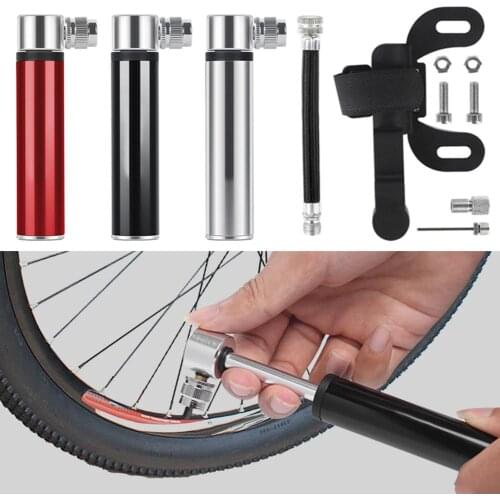 Mini Portable Manual Bicycle Pump Cycling Aluminum Alloy Tire Air Inflator Pump Ball Inflatable For MTB Bike Basketball Football