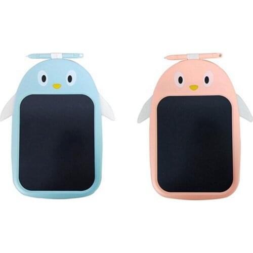 Mini LCD Writing Color Board Childrens Penguin Color LCD Digital Drawing Writing Tablet One-Button Lock Screen
