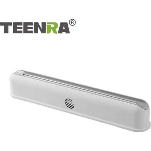 TEENRA Clingfilm Cutter Suction Cup Wall Hanging Magnetic Type Clingfilm Cutter Kitchen Divider Adjustable Kitchen Accessories