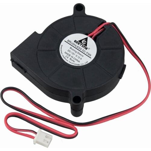 Gdstime 2 pcs 5cm Centrifugal Blower Fan 50mm x 15mm DC 12V 5015 Computer PC Case CPU Cooling Cooler 0.12A High Speed