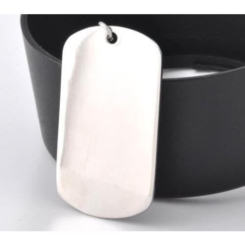 100pcs Stainless steel Army Dog Tags Mirror surface blank and laser engravable thickness 1.8mm pendants#83208