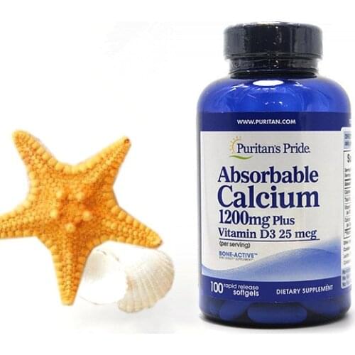 Free Shipping Absorbable Calcium 1200 Mg 100 Pcs