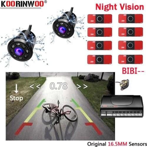 Koorinwoo Original 16.5MM Flat Sensors Electromagnetic parking sensor Video Image Front and back Camera Rear blind spot sensor