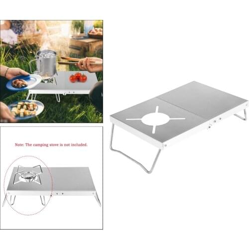 Camping Folding Stove Table Portable BBQ Grill Folding Picnic Desk Bbq Stove Stand Bracket Holder For Camping Picnic Equipment