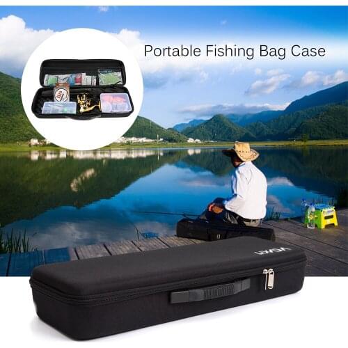 Lixada Portable Fishing Bag Case EVA Shockproof Fishing Rod and Reel Carry Bag Fishing Pole Storage Bag Case Fishing Hunting