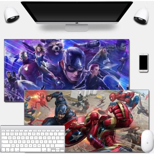 Super Large PC Mousepad Gamer Gaming Mouse Pads Marvel Ant Man Iron Spider Carpet