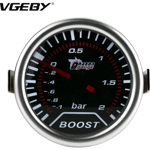 2 Inch (50mm) Universal Car Red Led Turbo Boost Press Gauge Meter Bar Pointer 12V Bar Boost Gauge