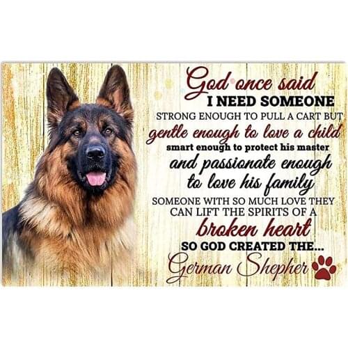 Vintage Tin Sign Poster Art Decor I Need Someone German Shepherd Poster Bar Restaurant Home Outdoor Wall Decoration Mural