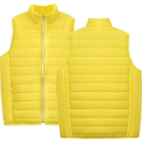 Women/men soild Sleeveless down coat winter Ultralight White Duck Down Vest Slim Vest Windproof Warm Waistcoat2019 down jacket